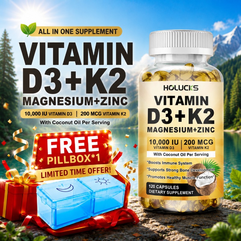 Vitamin D3 K2 Drop - مكمل غذائي 4 في 1، يحتوي
