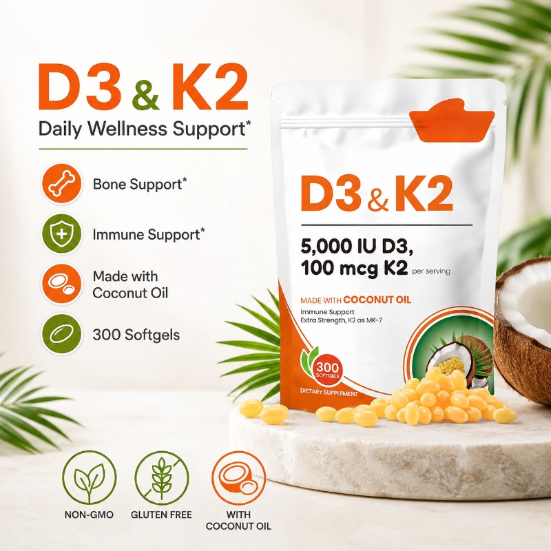 Vitamin D3 K2 Drop - كبسولات فيتامين د3 ك2 مع زيت
