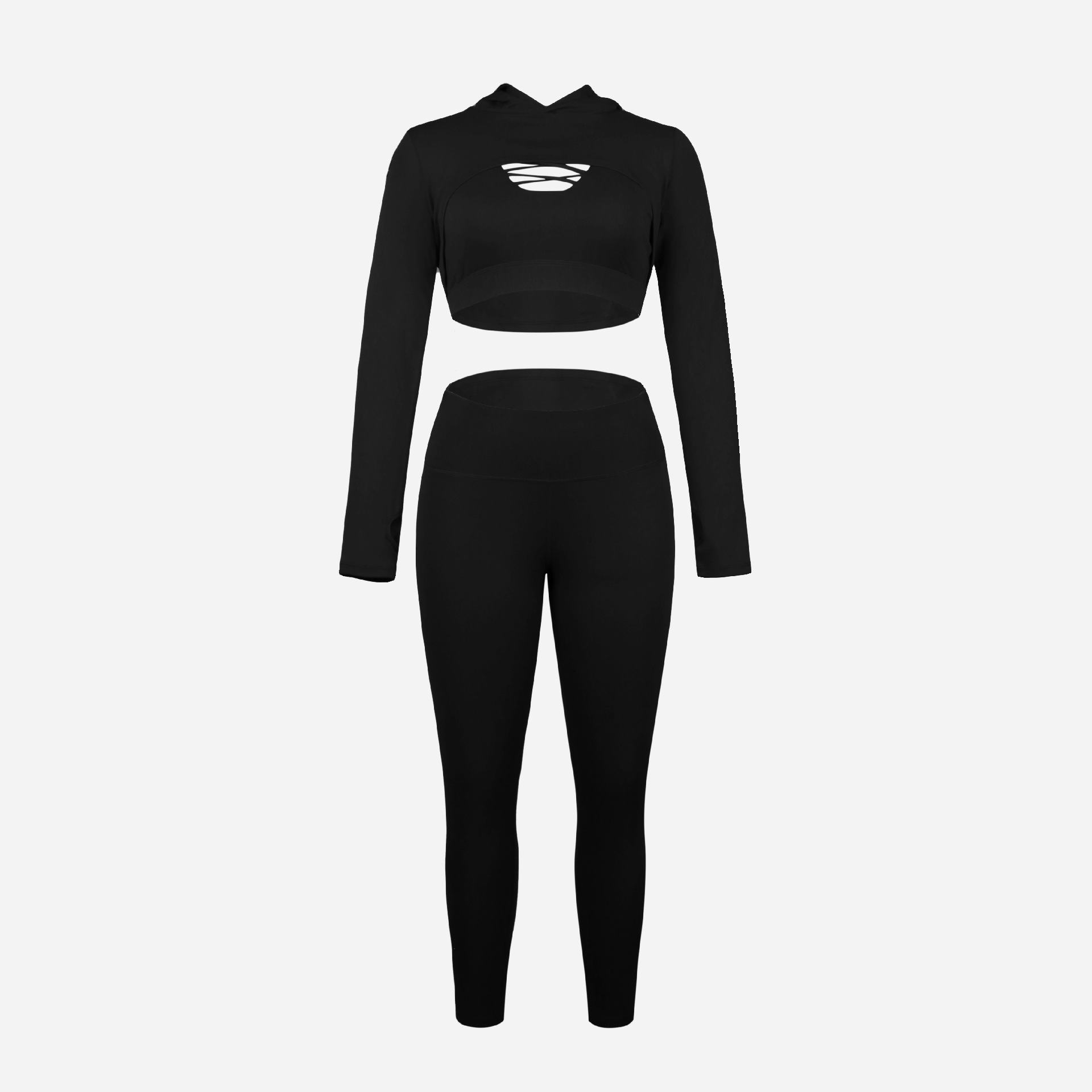 طقم يوجا نسائي من 3 قطع - هودي - مراجعة Fitness & Nutrition Lab Zapopan وسعره